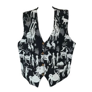 Yak & Yeti imports African safari animals vest women’s large giraffes, elephant